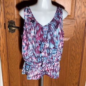 Silky feel floral top